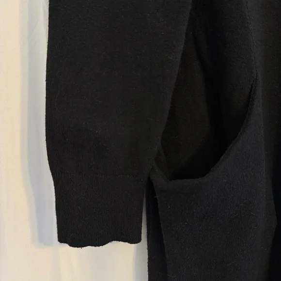 Sundance Black Knit Pocket Dress Cotton Silk Blend Medium - Picture 7 of 12